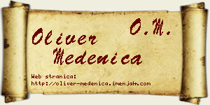 Oliver Medenica vizit kartica